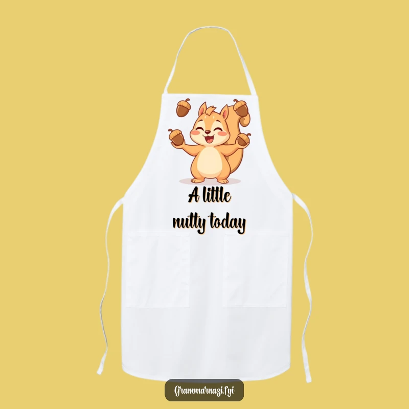 Funny Squirrel Apron: Cook Up Fun While Juggling Acorns in the Kitchen