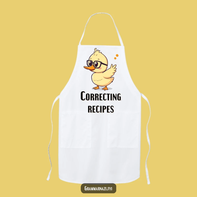Funny Grammar Duck Apron: Cook Up Correctness with Flair