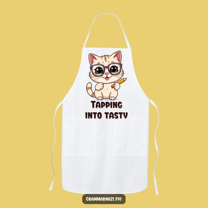 Funny Cat Scholar Apron: Hilarious Kitchen Accessory for Feline Foodies