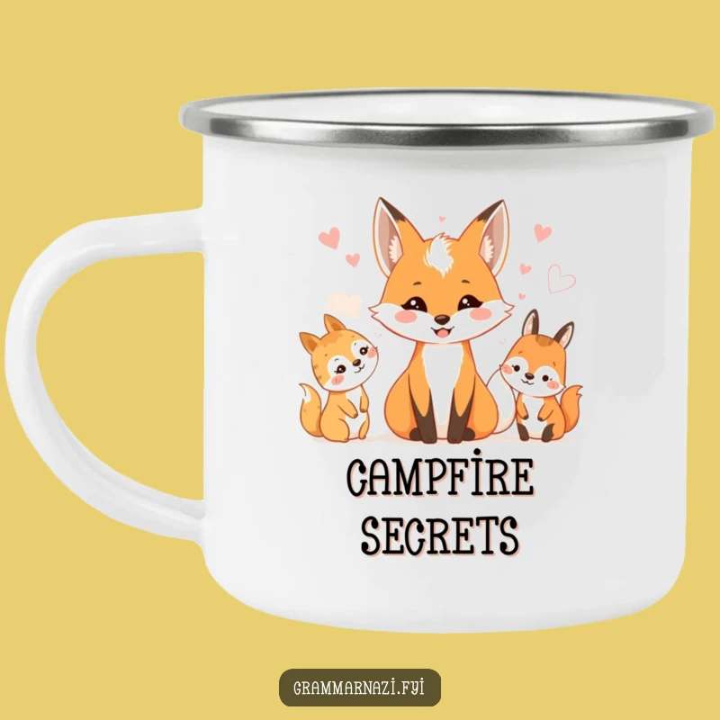 Funny Fox Woodland Whispers Camping Mug: Share Tales by the Fire