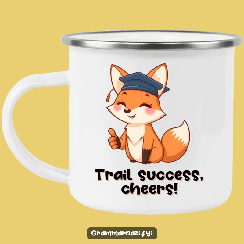 Funny Fox Graduation Camping Mug - Celebrate Outdoors - Hilarious Gift
