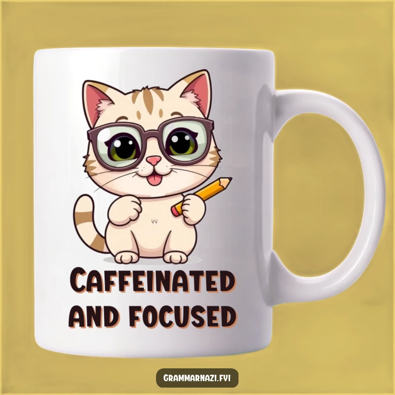 Funny Cat Scholar Mug: Hilarious Gift for Bookworms & Teachers Who Love Cats