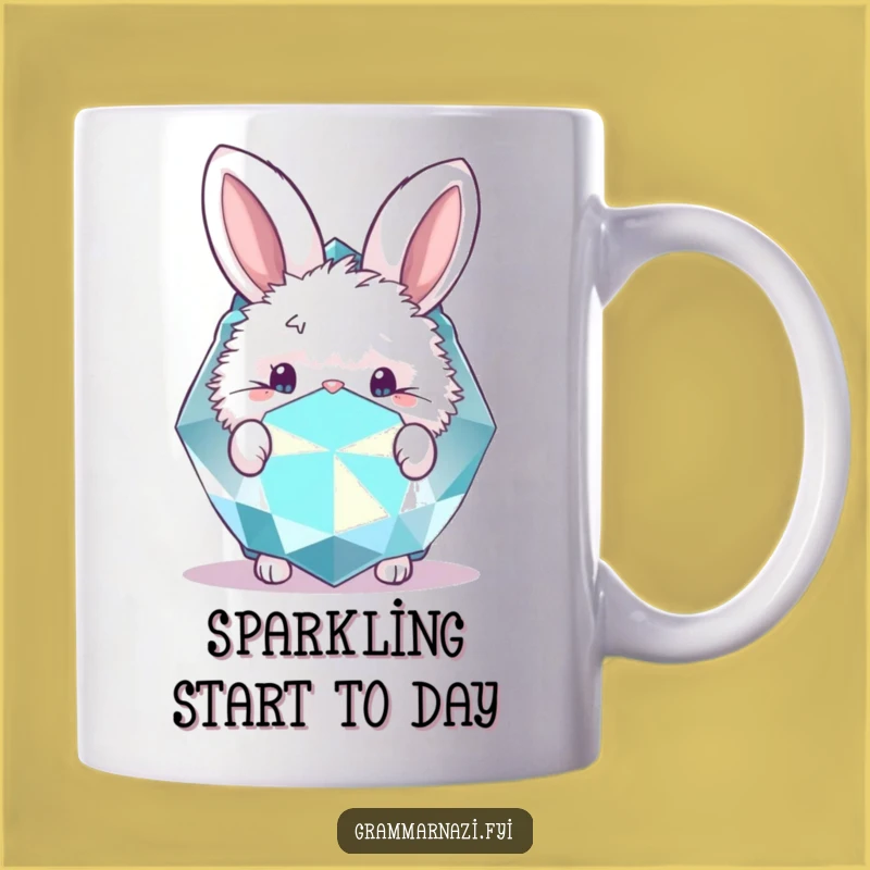 Funny Bunny Gemstone Mug: A Glimpse of Adorable Sparkle