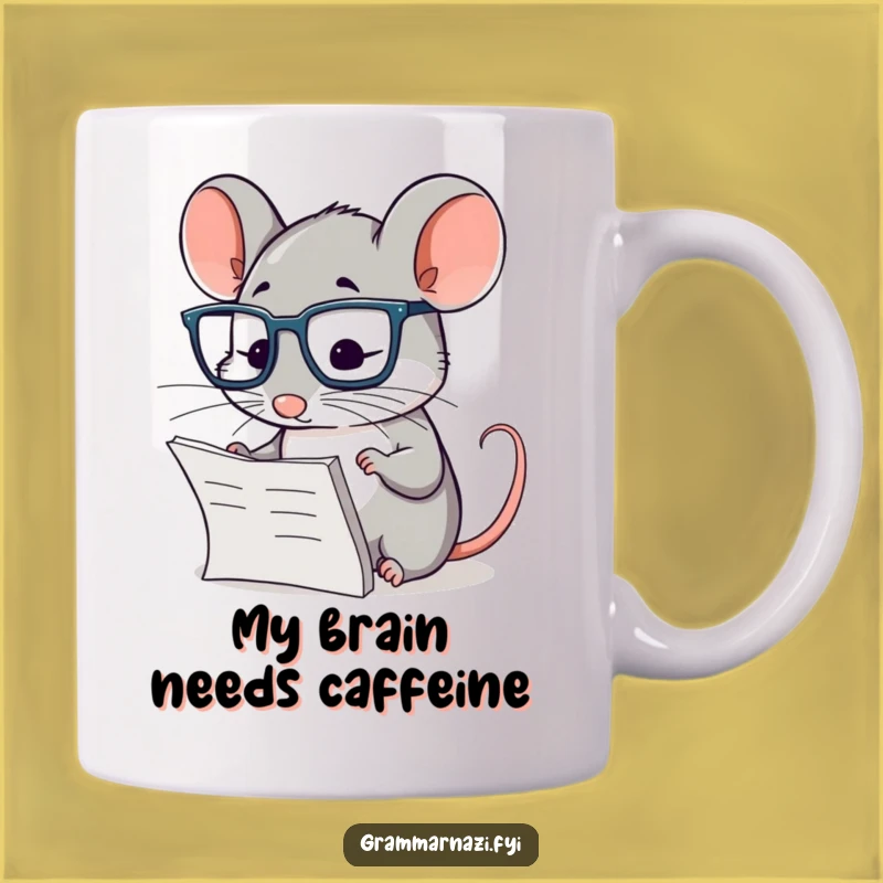 Funny Mouse Scholar Mug: Diligent Reader Gift for Bookworms & Nerds!
