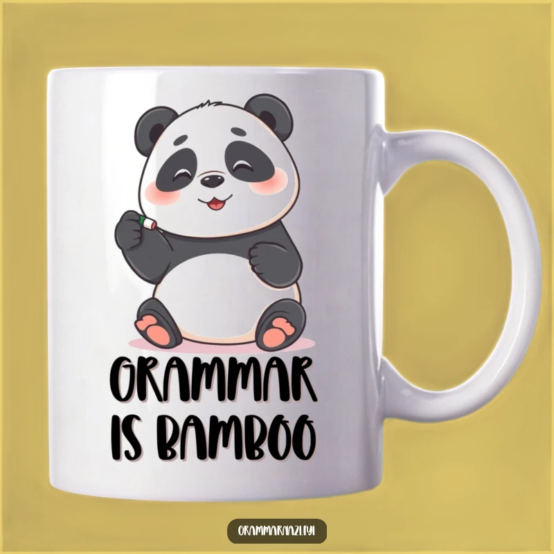 Funny Panda Grammar Mug: Correcting Hyphens, Perfect Funny Gift