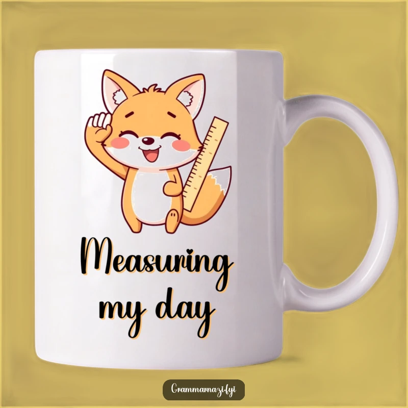 Funny Kawaii Fox Salute Mug, Enthusiastic Ruler Greeting Gift