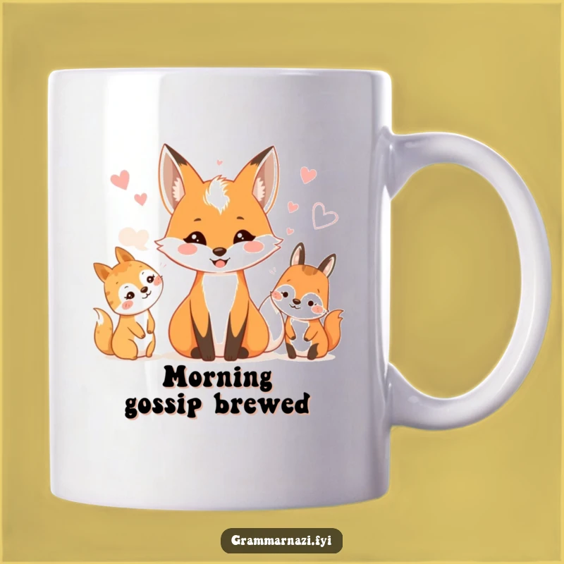 Funny Fox Woodland Whispers Mug: Share Secrets and Laughter