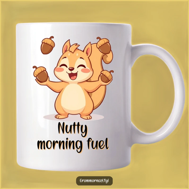 Funny Squirrel Juggling Acorns Mug: A Delightful Gift for Nature Lovers