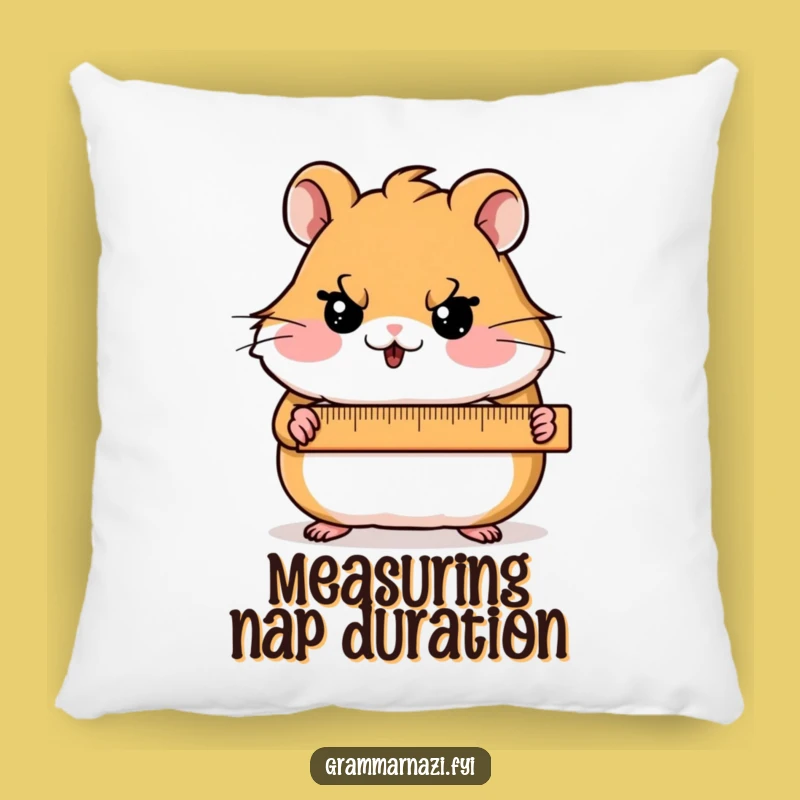 Cute Funny Hamster Pillow: Stern Ruler Holder, Cozy Decor Gift