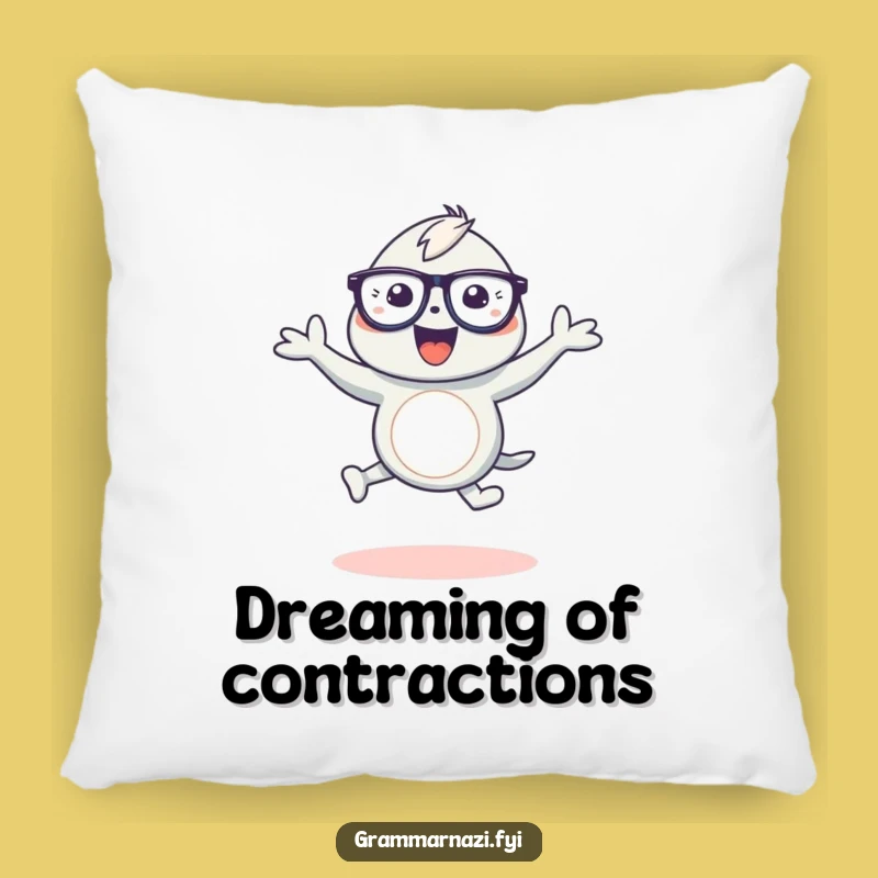 Funny Grammar Pillow: Cozy Apostrophe Dance - Soft Funny Gift for Punctuation Lovers