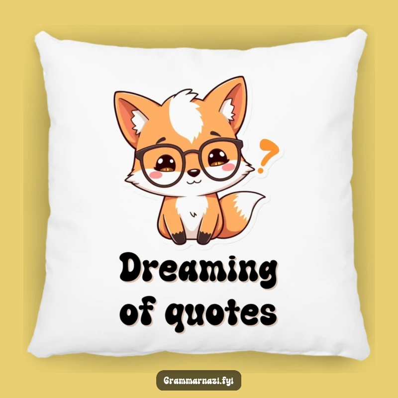 Funny Fox Pillow: Cozy Spectacled Fox Pillow, Hilarious Comfort Gift
