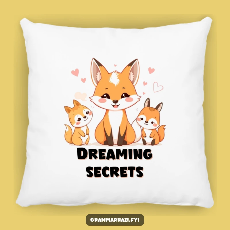 Funny Fox Woodland Whispers Pillow: Cozy Comfort and Forest Friends