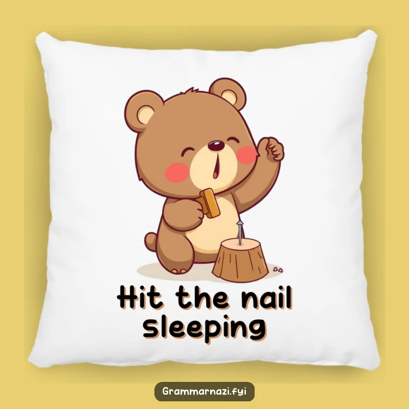 Funny Bear Pillow: Determined DIYer For A Comfy And Hilarious Gift