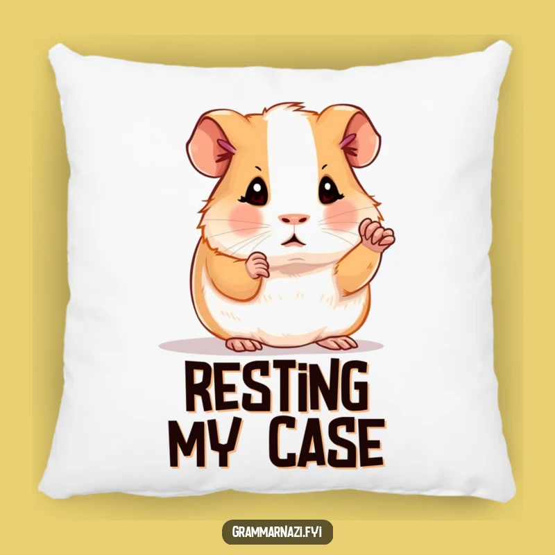 Funny Guinea Pig Pillow: Adorable and Hilarious Comfort for the Grammar Aficionado