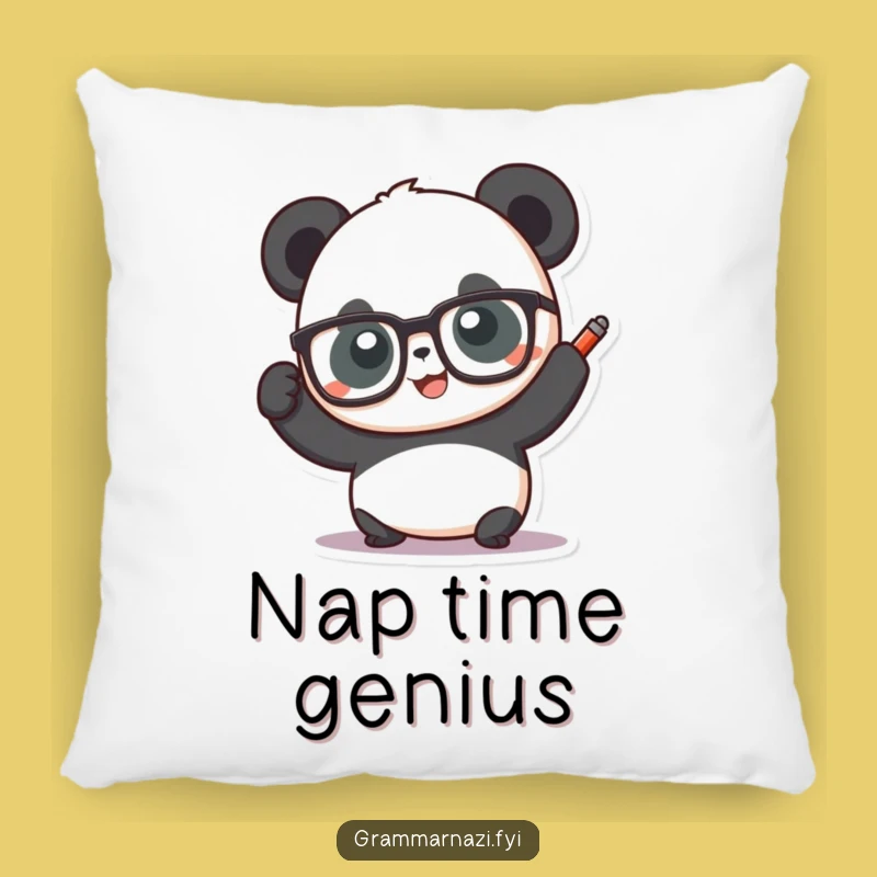 Funny Panda Scholar Pillow: Hilarious & Comfy Professor Accent for Any Room