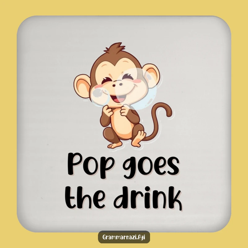 Funny Monkey Coaster: Mischievous Blower Protecting Surfaces With Hilarious Charm
