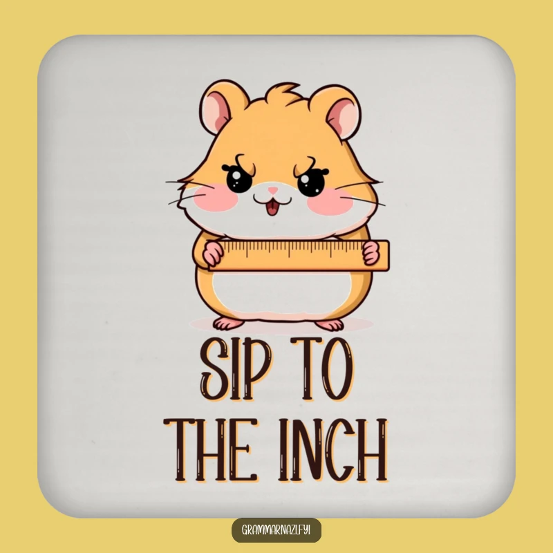 Precise Hamster Coaster: Ruler Holder, Funny Decor Gift