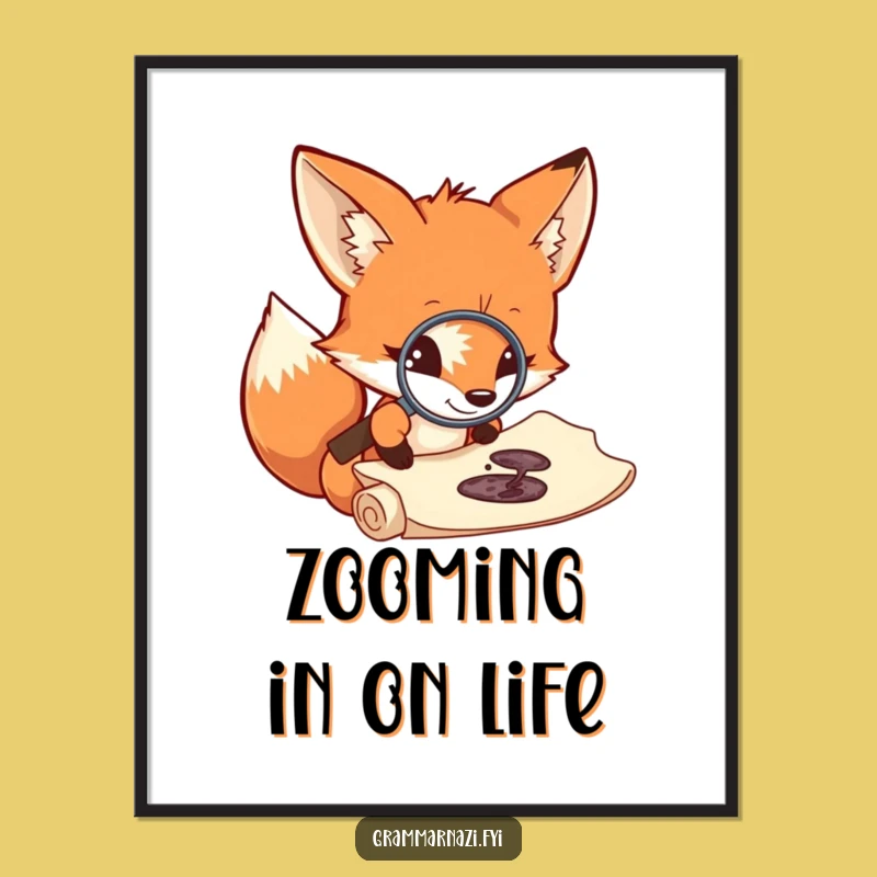 Funny Fox Mystery Poster: Intriguing Art for a Humorous Home