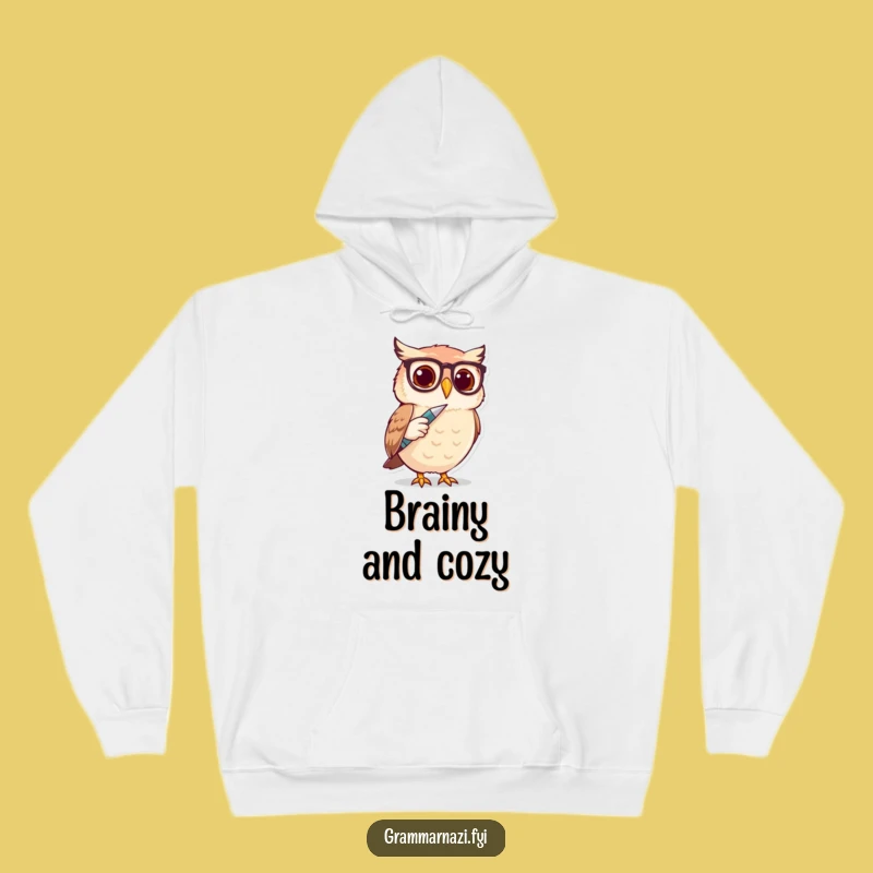Funny Owl Spectacle Writer Hoodie - Cozy and Hilarious Gift for Intellectuals