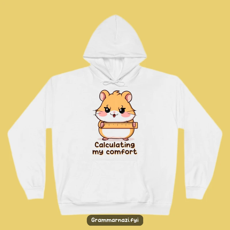 Cozy Stern Hamster Hoodie: Ruler Holder, Warm Gift for Organizers