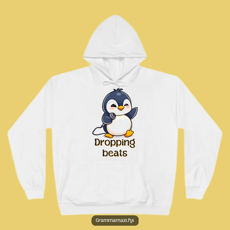 Cozy Funny Penguin Mic Hoodie: Your Stage Presence Awaits