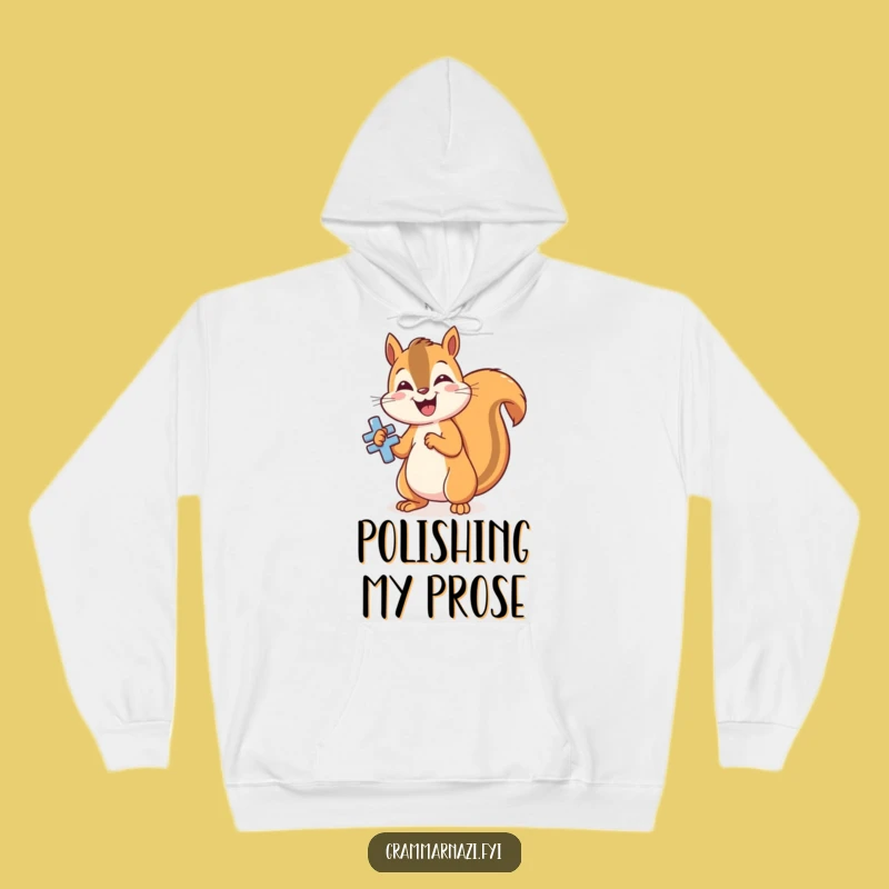 Cozy Grammar Squirrel Hoodie: Stay Warm and Grammatically Correct