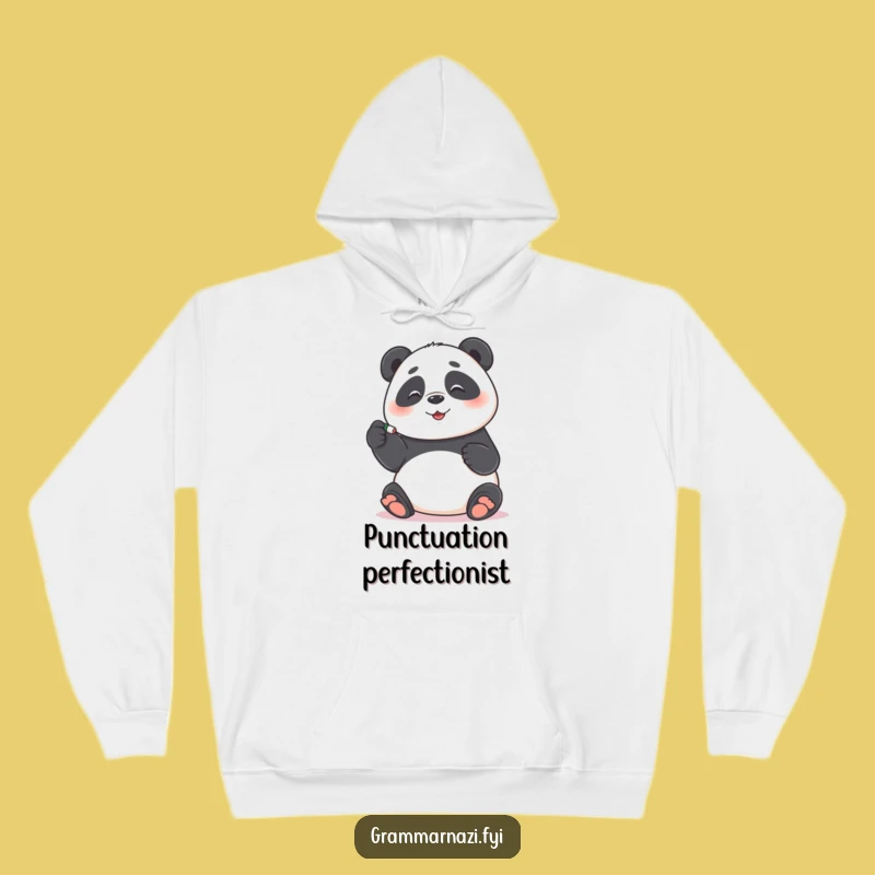 Funny Panda Grammar Hoodie: Cozy Corrector Buddy, Perfect Funny Gift