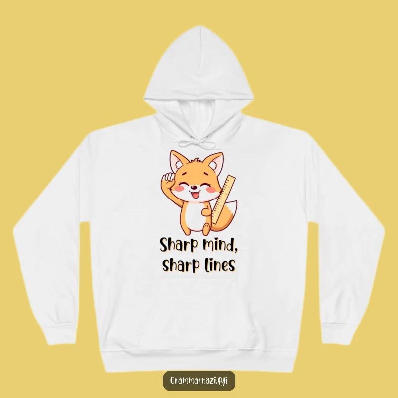 Funny Kawaii Fox Salute Hoodie, Cozy Enthusiastic Friend Gift