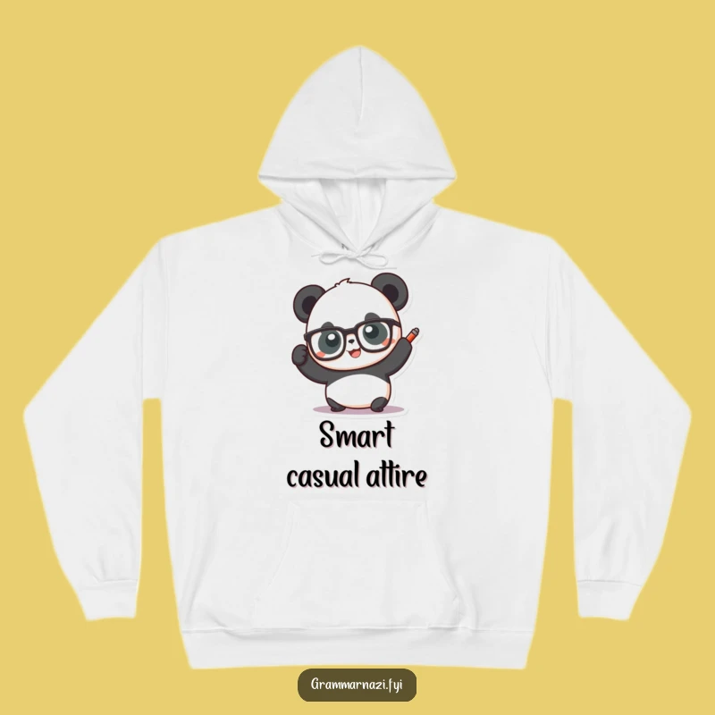 Cozy Funny Panda Scholar Hoodie: Warm & Hilarious Professor Gift for Brainiacs