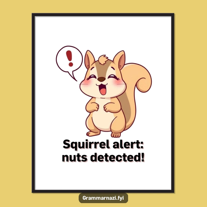 Free Printable Squirrel Wall Art: Dramatic Reaction DIY Downloadable Art