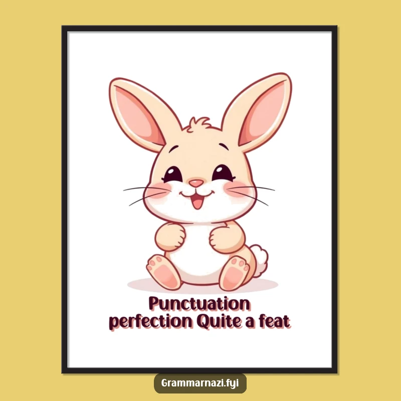 Free Printable Bunny Grammar Art: Funny Downloadable Decor, Perfect DIY Gift!
