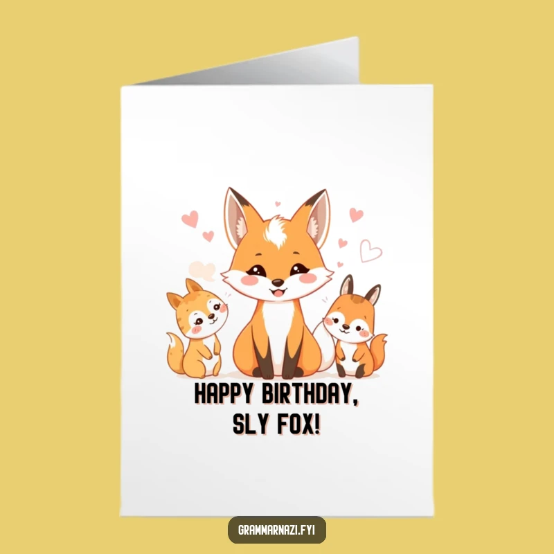 Free Printable Birthday Card: Fox Gossip, Fun Downloadable Gift for a Party Animal