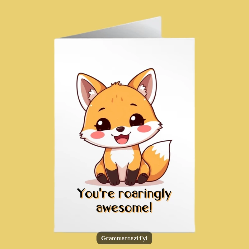 Free Printable Fox Exclamation Card: Funny Birthday Downloadable, Perfect DIY Gift!