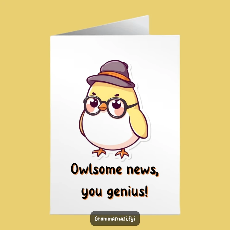 Free Printable Congrats Card: Stern Bird, Humorous Downloadable Achievement Gift