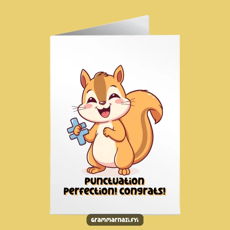 Free Printable Squirrel Congrats Card: Polished Performance Funny Downloadable Greeting