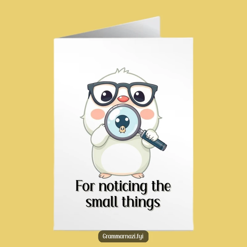 Free Printable Thank You Card: Creature's Quest for Accuracy, Funny Downloadable Gift