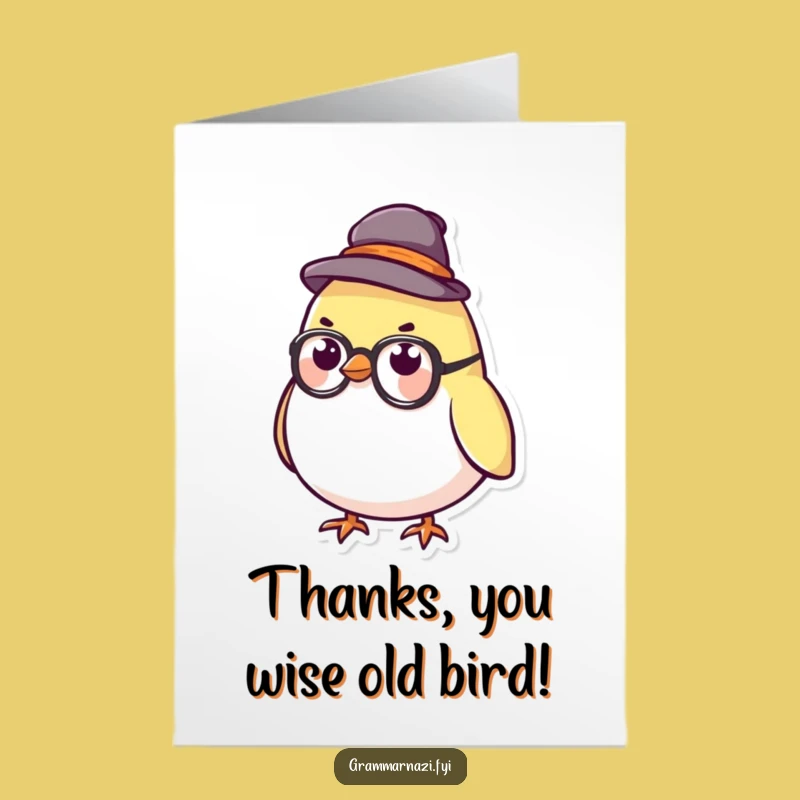 Free Printable Thank You Card: Stern Bird Expresses Gratitude, Funny Downloadable Gift