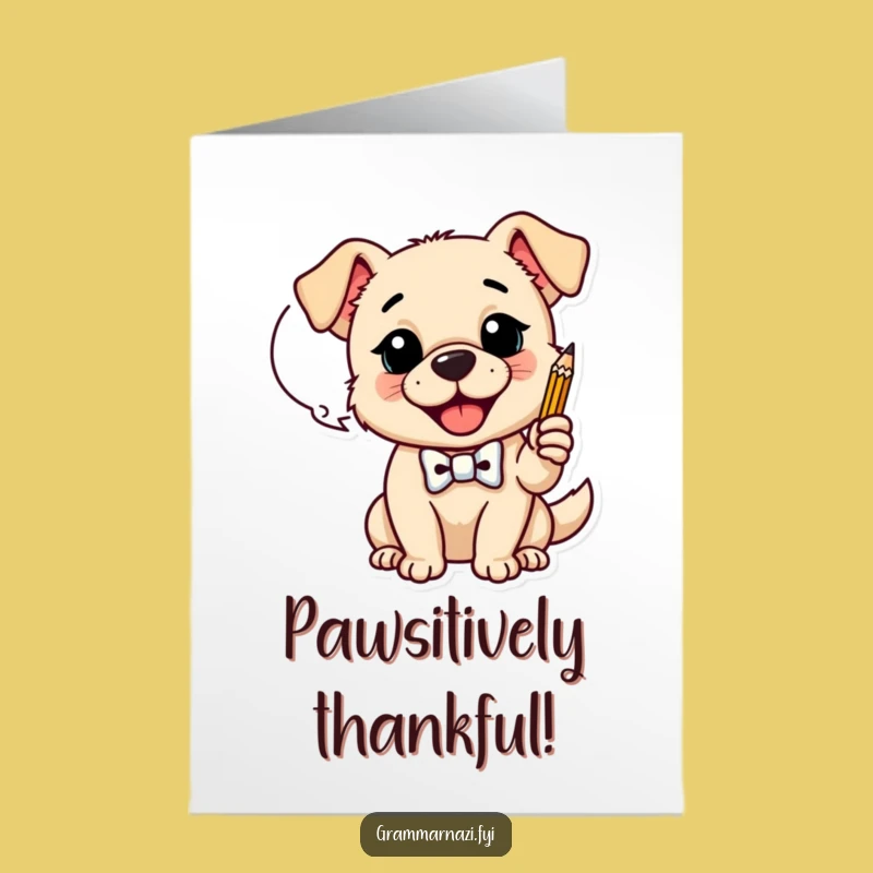 Free Printable Thank You Card: Funny Dog Bow Tie Planner, Hilarious Downloadable Gift!