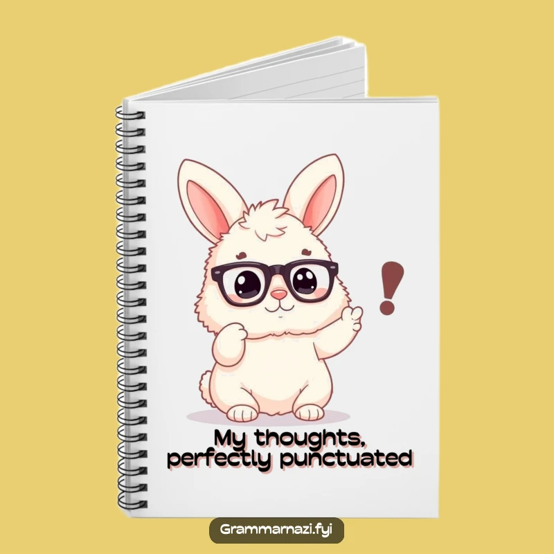 Funny Bunny Grammar Notebook - Jot Down Ideas with Wit - Perfect Gift