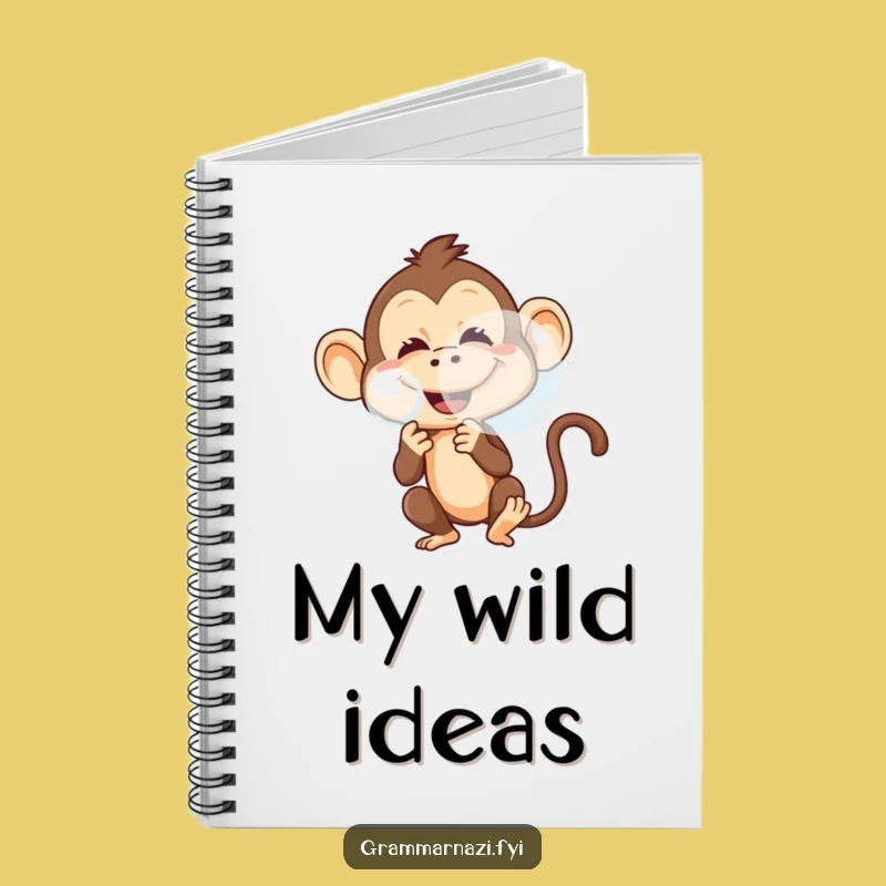 Funny Monkey Notebook: Mischievous Blower For Jotting Fun Ideas