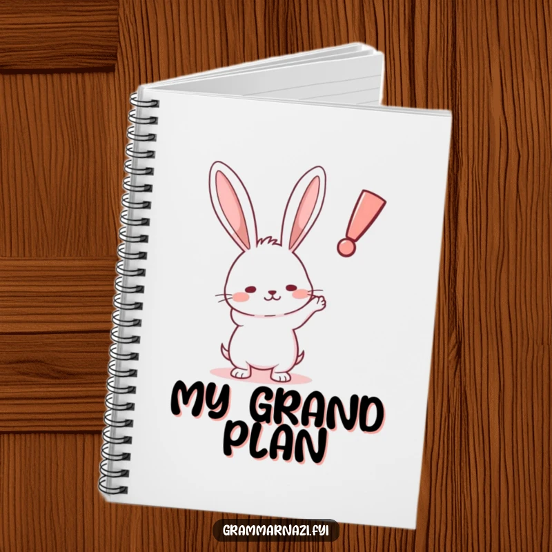 Funny Rabbit Exclamation Notebook: A notebook with a determined rabbit pointing at an exclamation point, perfect for planning and noting important things.