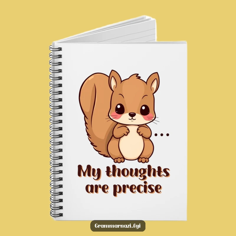 Funny Squirrel Grammar Notebook: Perfect for Jotting Down Corrected Thoughts