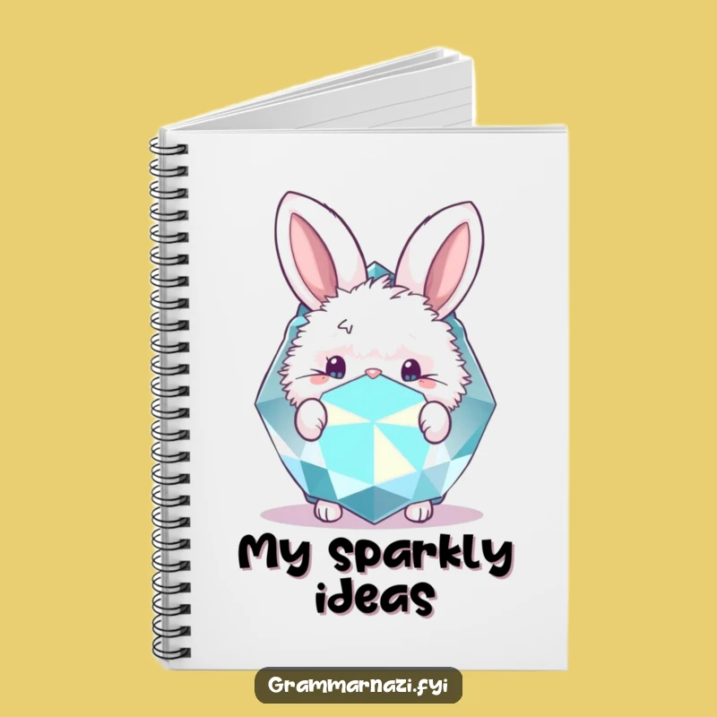 Funny Bunny Gemstone Notebook: Jot Down Ideas with Delight