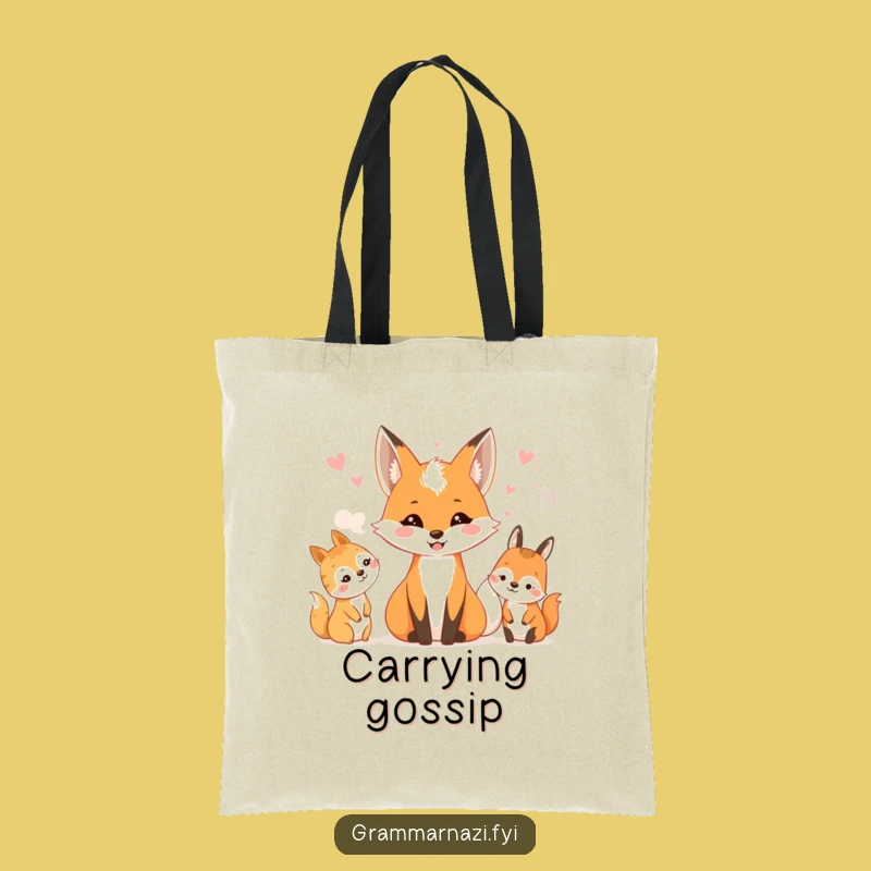 Funny Fox Woodland Whispers Tote Bag: Carry Tales and Treasures