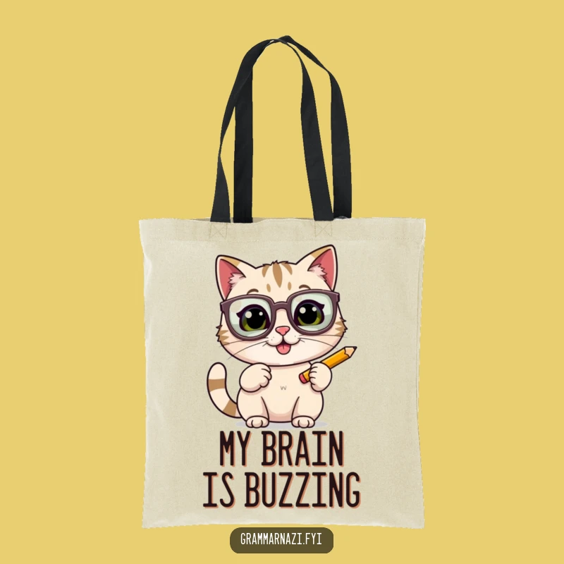 Funny Cat Scholar Tote Bag: Hilarious & Practical Cat Lover's Accessory