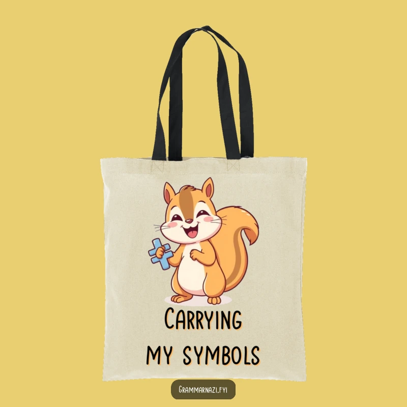 Funny Squirrel Grammar Tote: Carry Your Language Love Proudly