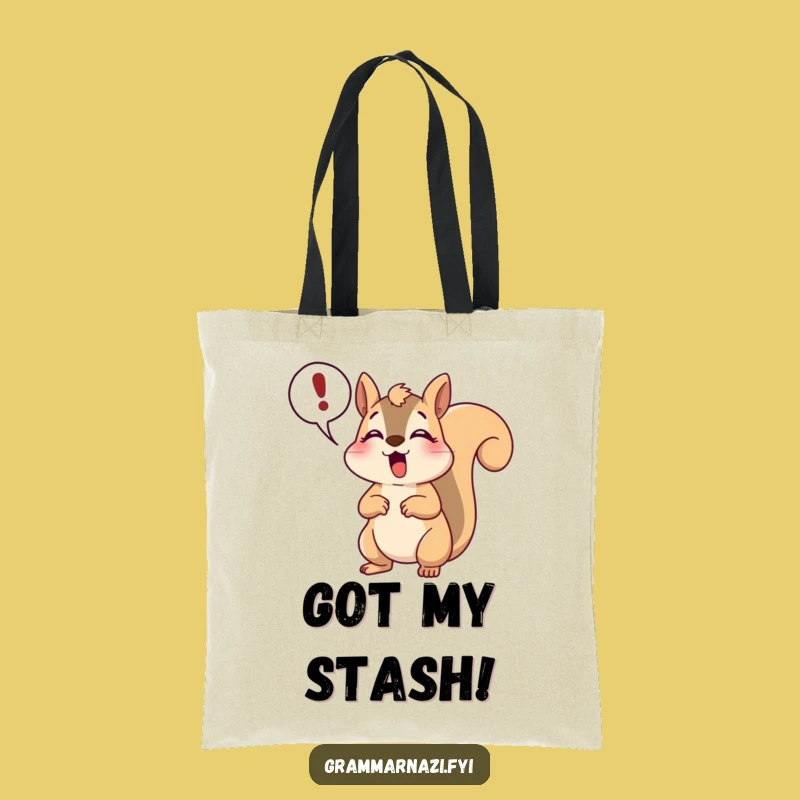 Funny Squirrel Gasp Tote Bag: Carry Your Surprise in Style